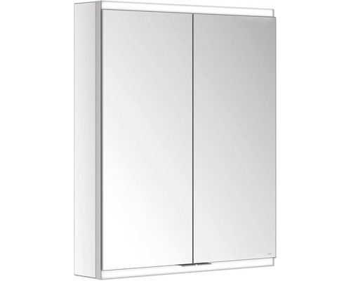 Armoire de toilette KEUCO Royal modulaire 2.0 60 x 12 x 70 cm argent 2 portes LED IP 24 800211060000200 Armoire de toilette à deux portes avec éclairage