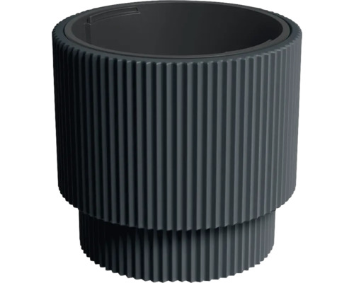 Pot de fleurs rond et côtelé