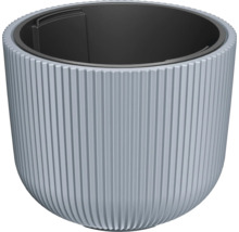 Pot de fleurs en plastique avec structure rainurée