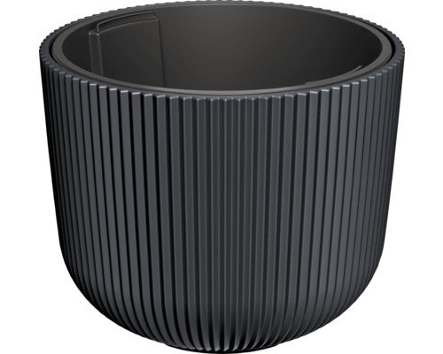 Pot de fleurs avec structure rainurée