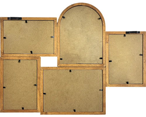 Mehrfachbilderrahmen für fünf Fotos aus Holz