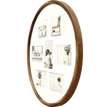 Runder Holzfotorahmen für sieben Fotos