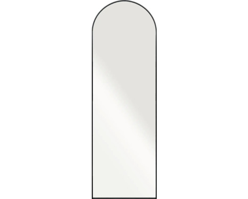 Miroir sur pied avec extrémité supérieure arrondie et cadre étroit