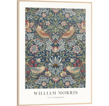 Reproduction d'art William Morris avec motif d'oiseaux et de fleurs, encadrée