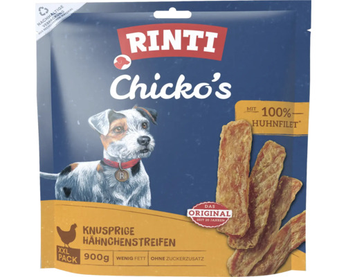 Friandises pour chien RINTI Chicko poulet XXL 900 g Rinti Chickos lanières de poulet croustillantes 900 grammes snack pour chien