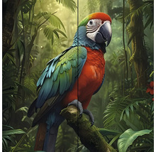 Papagei auf einem Ast im Dschungel