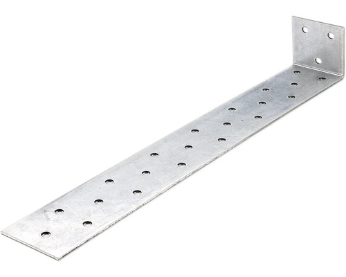 Winkelverbinder aus Metall mit Löchern für Schrauben