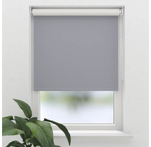 Graues Rollo am Fenster mit Kettenzug