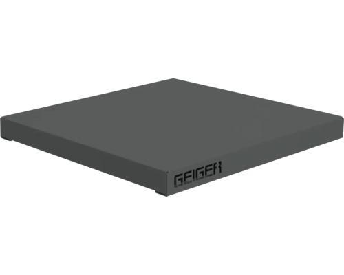 Tischauflage Palatino TOP Stahl 50 x 50 x 9 cm RAL 7016 anthrazitgrau Geiger Sockel