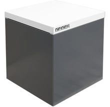 Grauer Geiger Unterschrank mit weisser Abdeckung