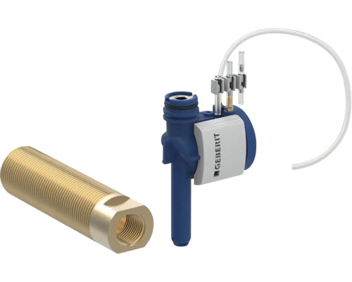 Geberit Impulsventil und Anschlusswinkel aus Messing