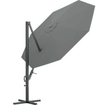 Parasol déporté avec pied en croix pour le jardin