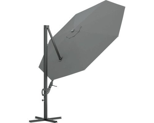 Parasol déporté avec pied en croix pour le jardin