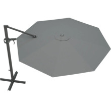 Parasol déporté avec structure métallique et revêtement en tissu