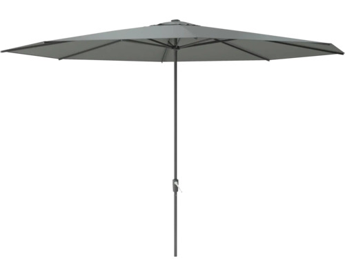 Parasol gris avec mécanisme à manivelle