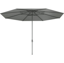 Parasol gris avec mécanisme à manivelle