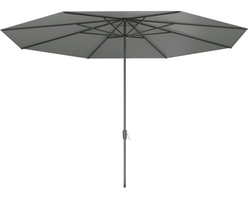 Parasol gris avec mécanisme à manivelle