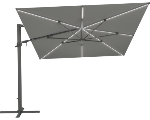 Freiarm-Sonnenschirm mit Beleuchtung für den Garten oder die Terrasse