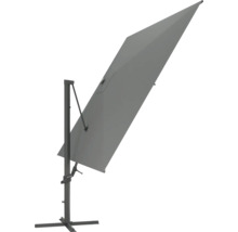 Rechteckiger Ampelschirm mit Standfuß für den Außenbereich