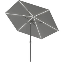 Parasol de jardin gris avec éclairage