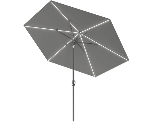 Parasol de jardin gris avec éclairage