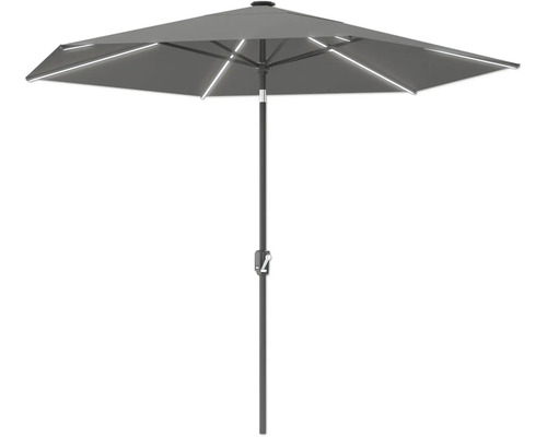 Parasol carré avec éclairage LED