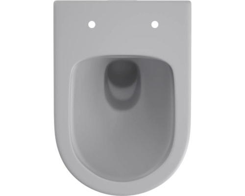 WC suspendu en céramique de forme rectangulaire avec deux trous pour l abattant WC