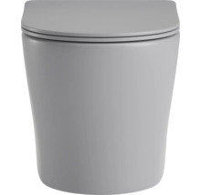 WC suspendu à fond creux avec abattant au design mat pour aménagement de salle de bain moderne.