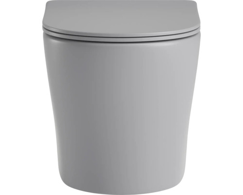 WC suspendu à fond creux avec abattant au design mat pour aménagement de salle de bain moderne.