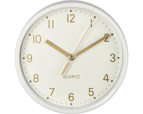 Horloge de table Quarz Golden silencieuse blanc Ø 16 cm