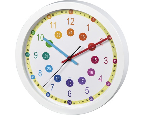 Horloge murale enfants Easy Learning Ø 30 cm