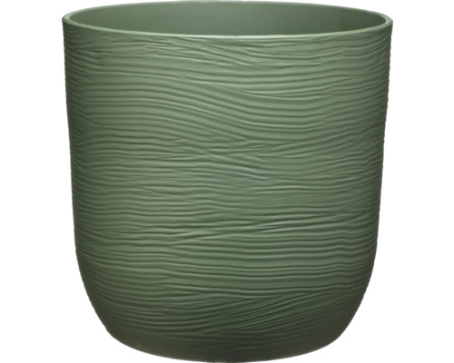 Pflanzgefäss aus Kunststoff mit Rillenstruktur