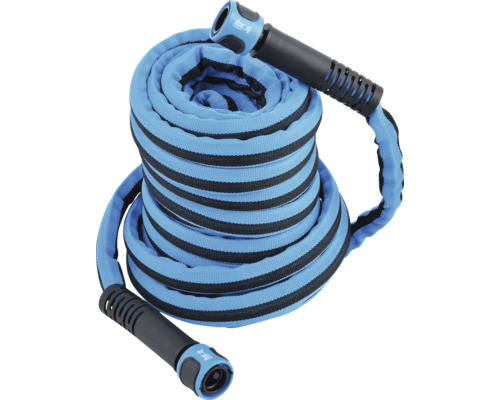 Textilschlauch Gartenwasserschlauch for_q KOMFORT 15 m 5/8" Gartenschlauch mit Textilummantelung, aufgerollt