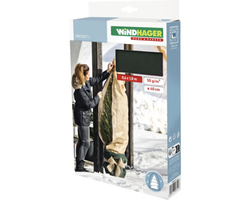 Voile d'hivernage intissé Windhager Protect taille L 0.6x1.8 m beige Housse de protection pour plantes Windhager, dimension 0,6 x 1,8 mètre