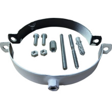 Collier de serrage avec vis, écrous, tige filetée et cheville