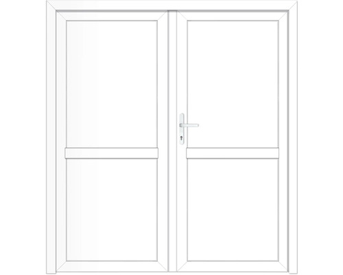 Doppelflügeltür aus Kunststoff mit Griff
