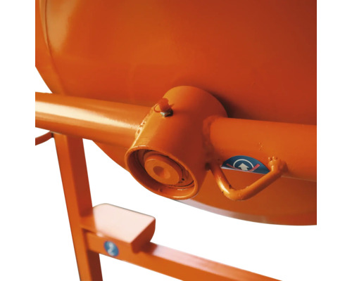 Detailansicht einer Betonmischmaschine, die die Mechanik und das Design zeigt