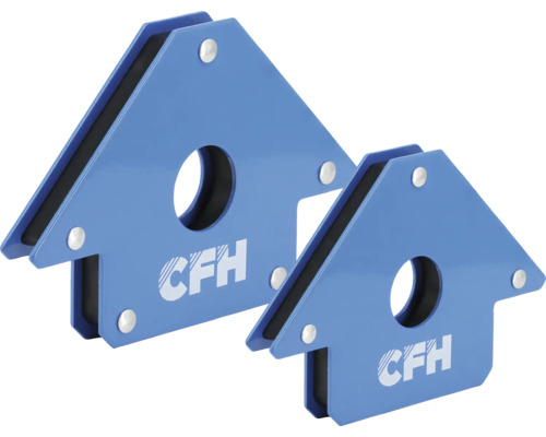 Deux équerres magnétiques de soudure bleues