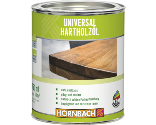 Huile pour bois dur universelle HORNBACH incolore 750 ml Huile universelle pour bois dur Hornbach en bidon