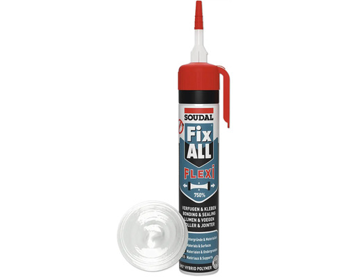 Colle de montage Soudal Fix ALL blanc 330 g Cartouche de colle Soudal Fix ALL Flexi