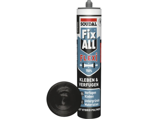 Cartouche de mastic Soudal Fix ALL Flexi avec mastic noir