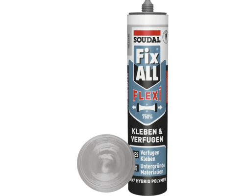 Colle de montage Soudal Fix ALL Flexi gris clair 470 g Soudal Fix All Flexi coller et jointoyer polymère hybride