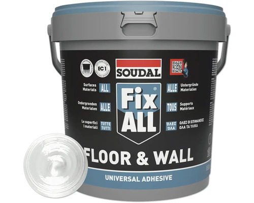 Colle de surface Soudal Fix ALL Floor&Wall 4 kg Seau de colle Soudal Fix All pour sol et mur