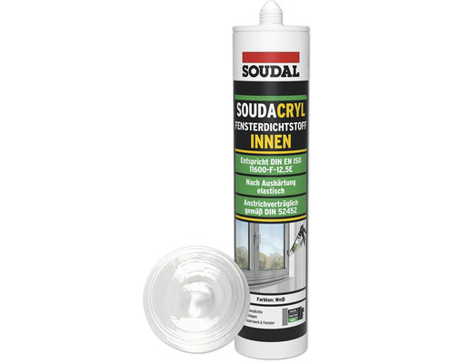 Soudal Soudacryl Fensterdichtstoff innen weiß 300 ml Soudal Soudacryl Fensterdichtstoff Innen Kartusche