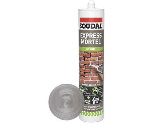 Cartouche de mortier express Soudal, gris ciment