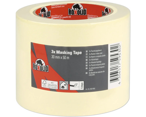 Roxolid Ruban de masquage 3 pièces 30 mm x 50 m