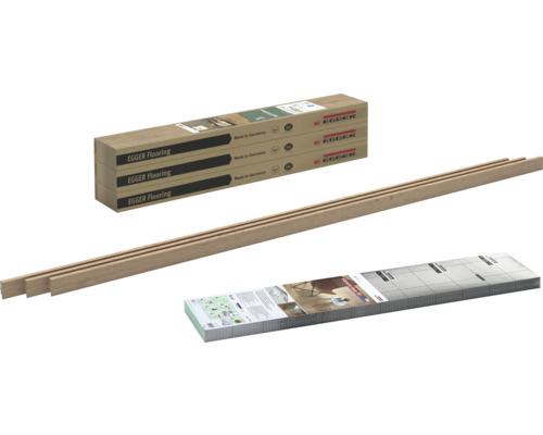 Revêtement de sol stratifié Egger, plinthes et isolation phonique