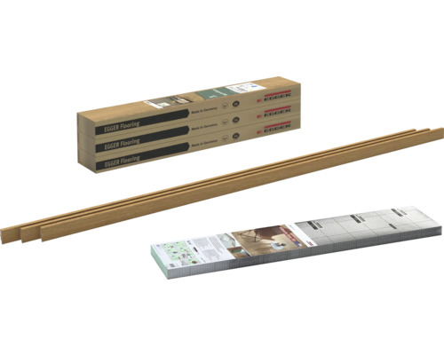 Packs de sols stratifiés EGGER, plinthes et sous-couche isolante