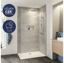 Douche à l'italienne avec receveur de douche et revêtement CER+ inclus, délai de livraison 72 heures