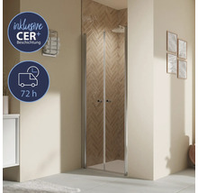 Salle de bain avec cabine de douche avec portes pliantes et revêtement CER Plus